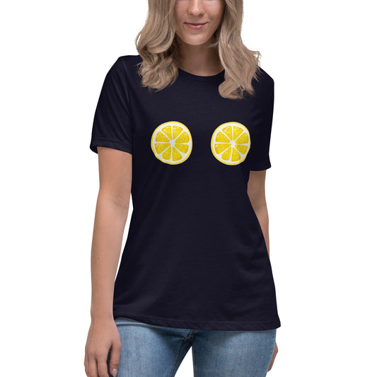 Lockeres Damen-T-Shirt - Zitrus