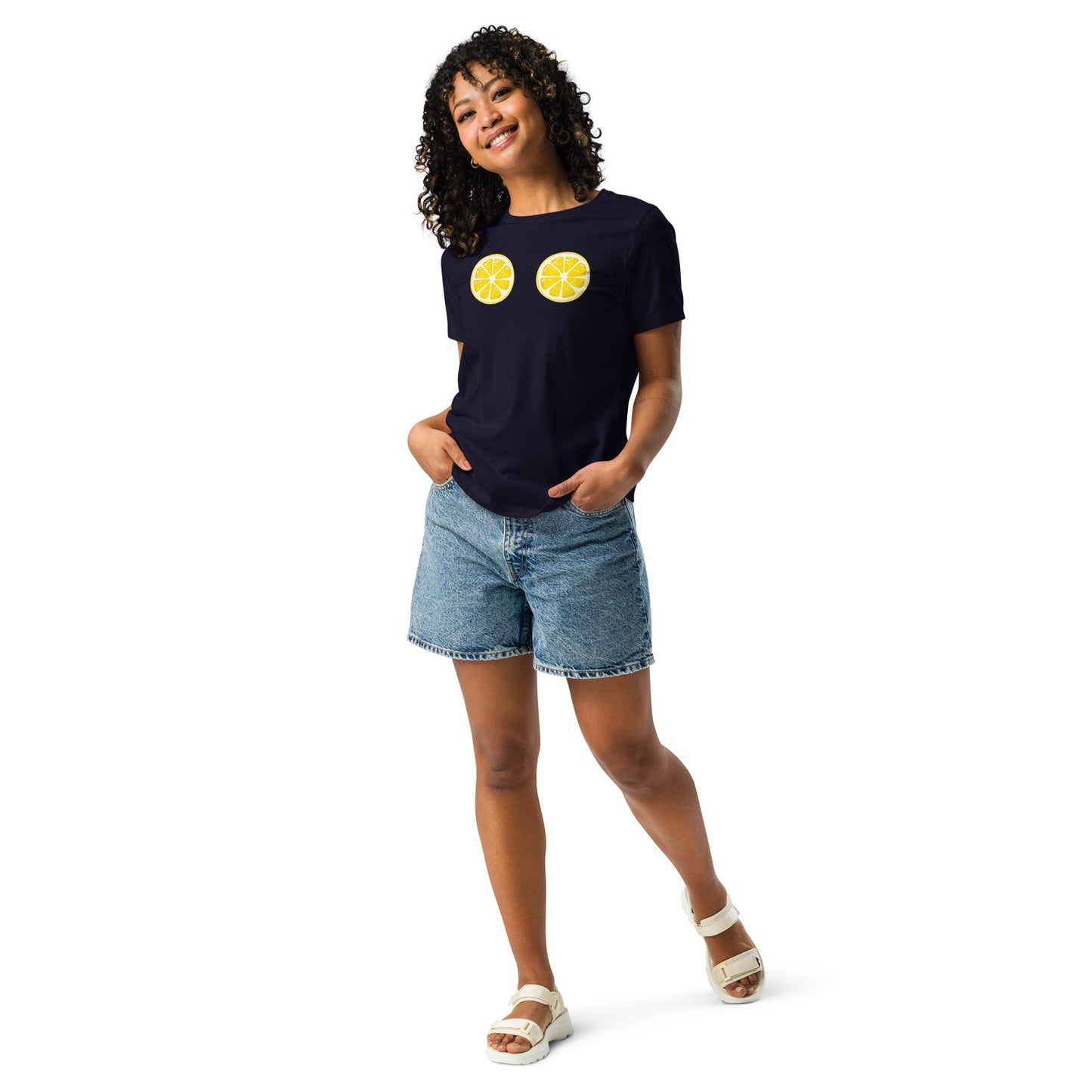 Lockeres Damen-T-Shirt - Zitrus