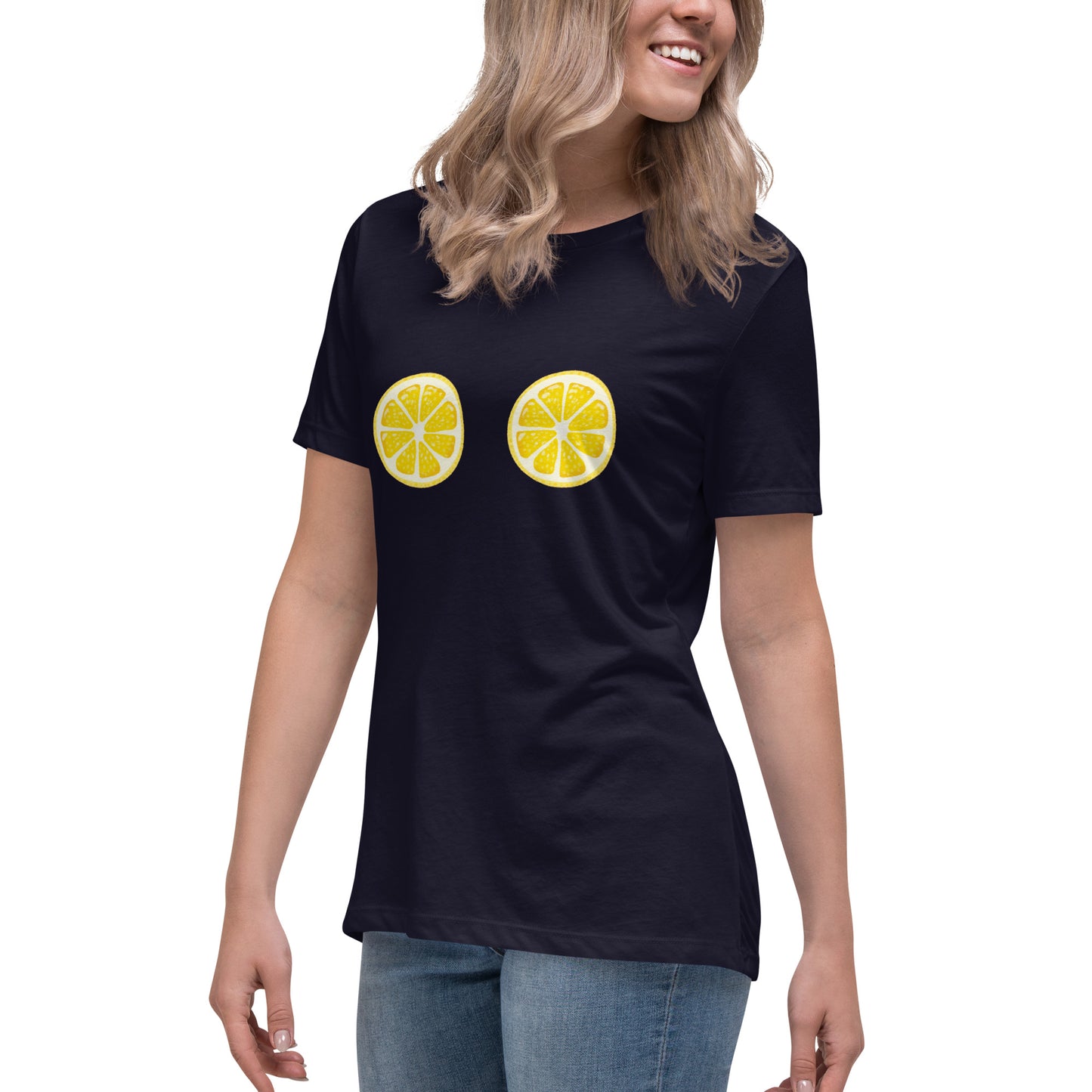 Lockeres Damen-T-Shirt - Zitrus