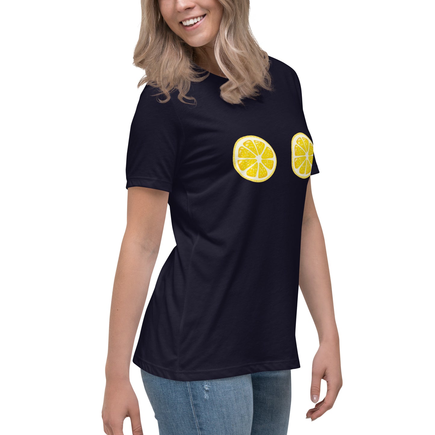 Lockeres Damen-T-Shirt - Zitrus