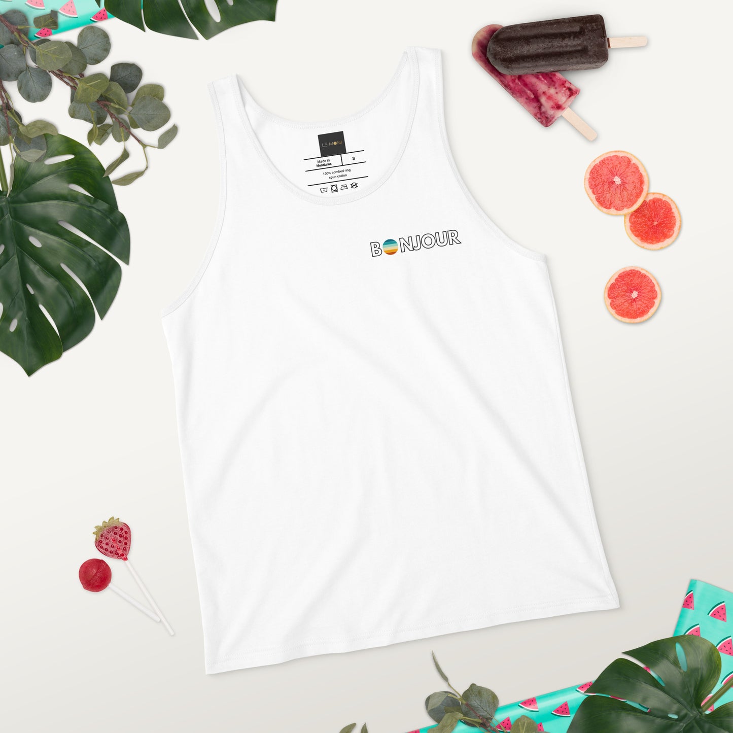 Statement Tank Top - Bonjour